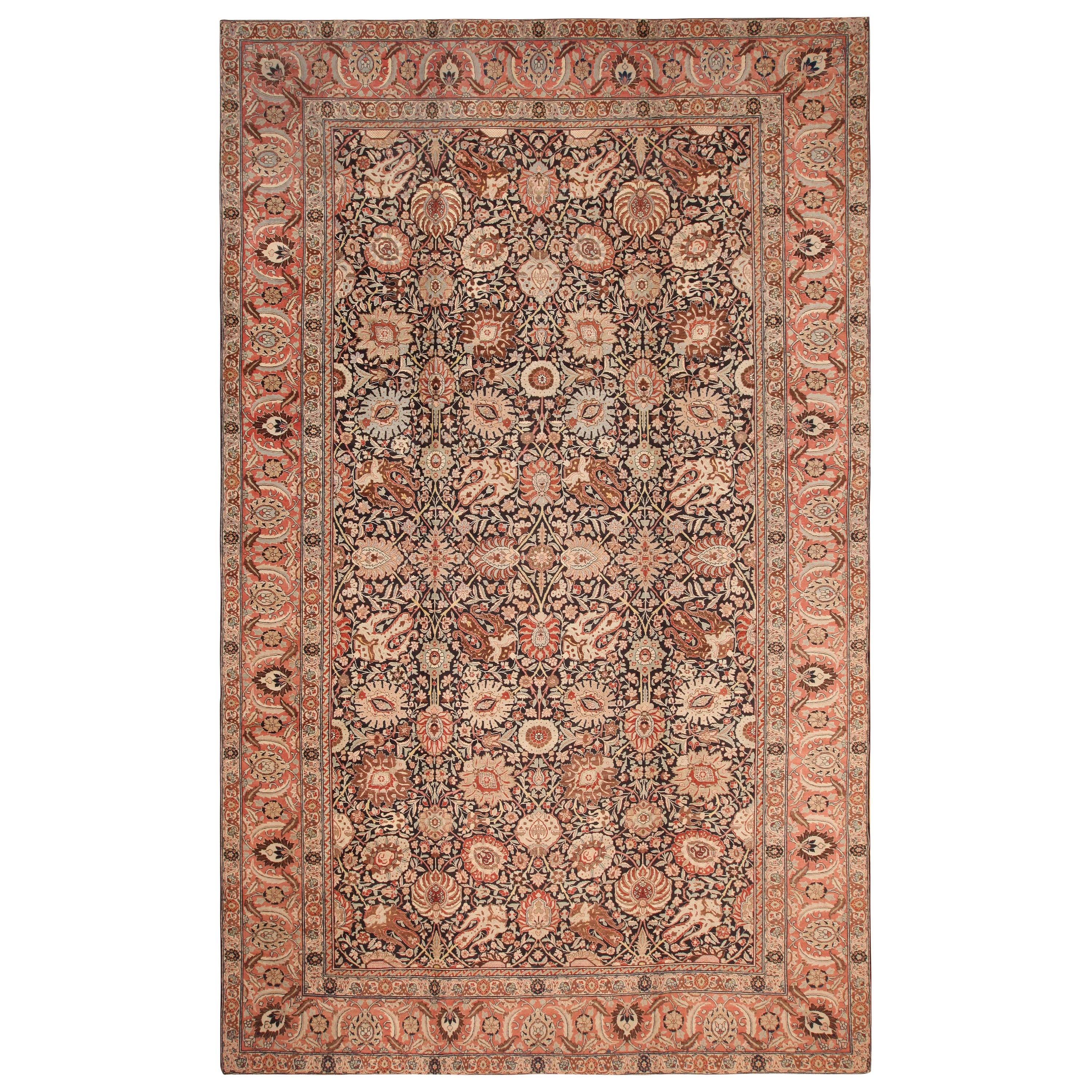 Antique Persian Tabriz Carpet. 12 ft 9 in x 20 ft 3 in