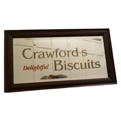 “Crawford’s Delightful Biscuits” Baker/Cafe Advertising Mirror