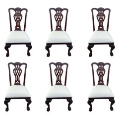 Maitland Smith Mahogany Chippendale Dining Side Chairs - Set of 6