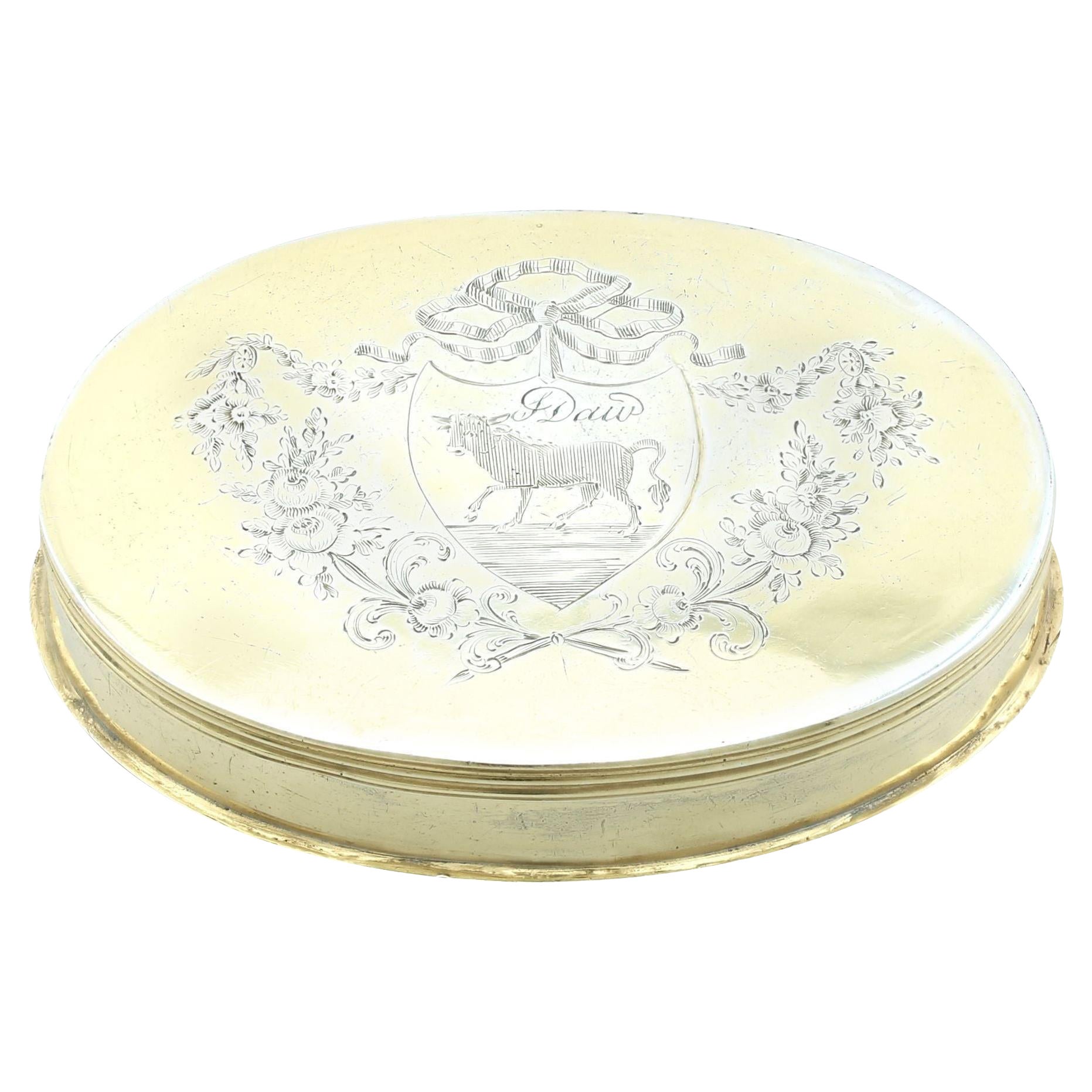 Caja de tabaco dorada de plata de ley de Jorge III