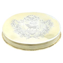George III Sterling Silver Gilt Tobacco Box