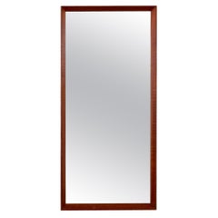 Danish Mid-Century Modern Teak Rectangular Wall Mirror