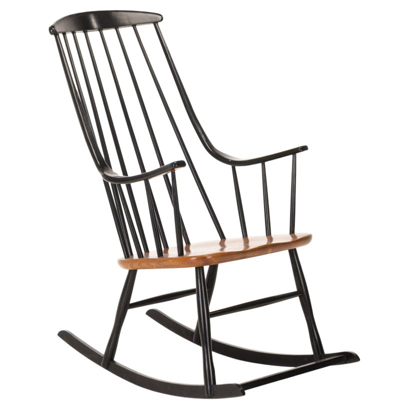 Vintage Rocking Chair by Lena Larsson for Nesto, Sweden 1950s