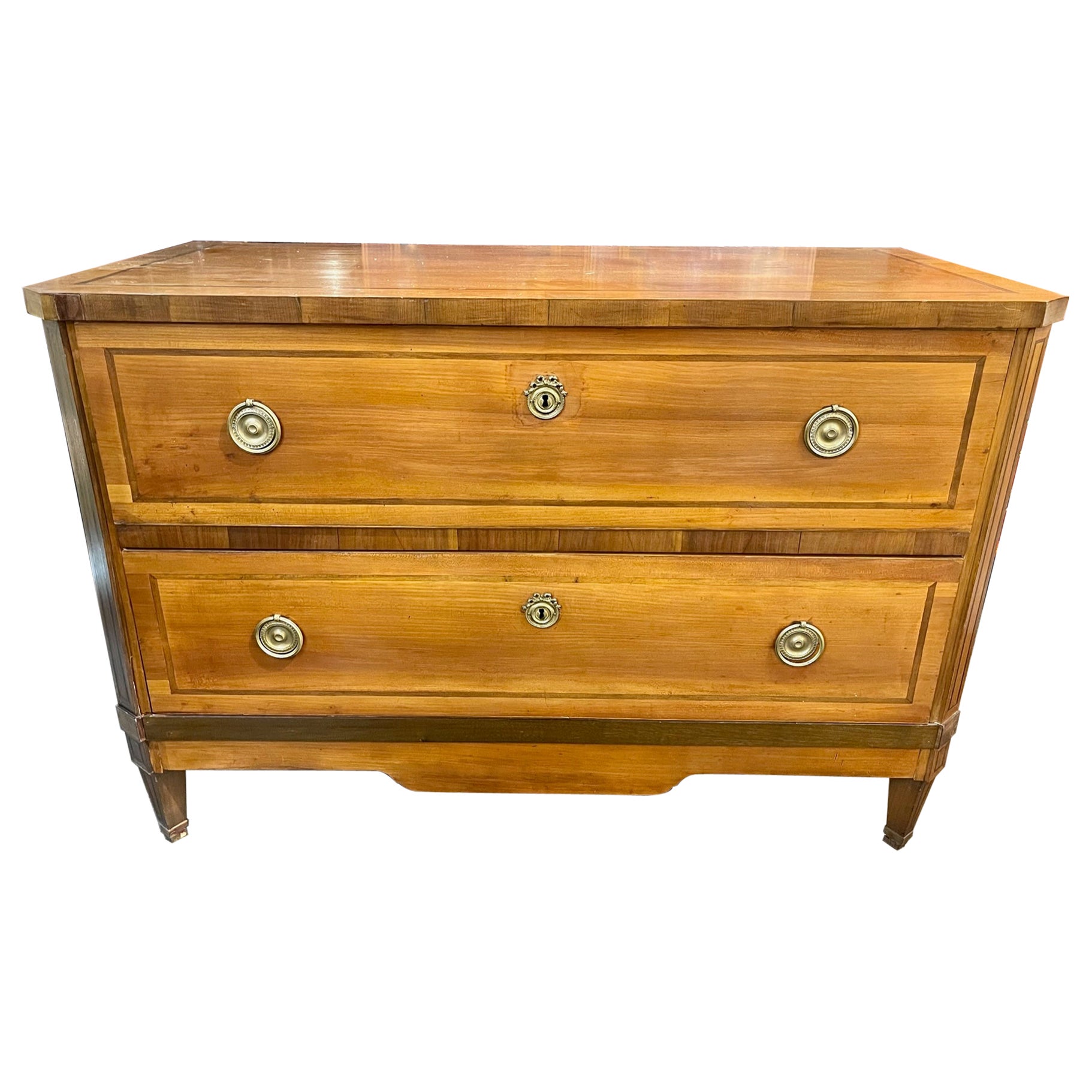 19th Century French Walnut Commode For Sale