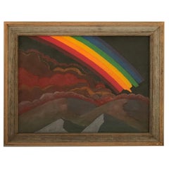 Ed Beardsley Painting “Midnight Rainbow”, 1980, Signed and Framed