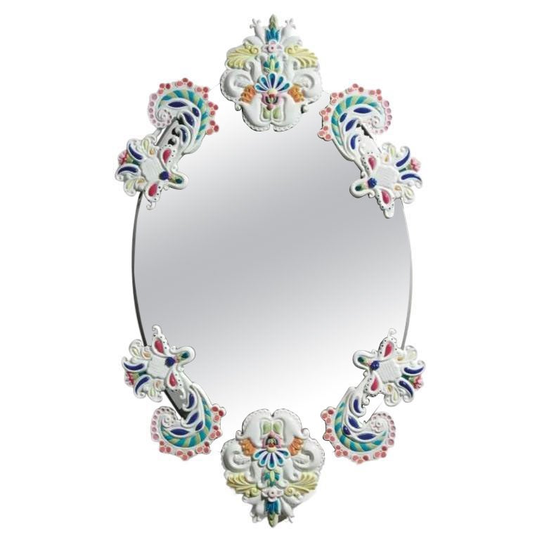 Oval Limited Edition Wall Mirror without Frame in Multicolor For Sale