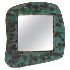 Free Form Ceramic Mirror, circa 1950, France