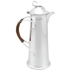 1920er Jugendstil Sterling Silber Kaffeekanne