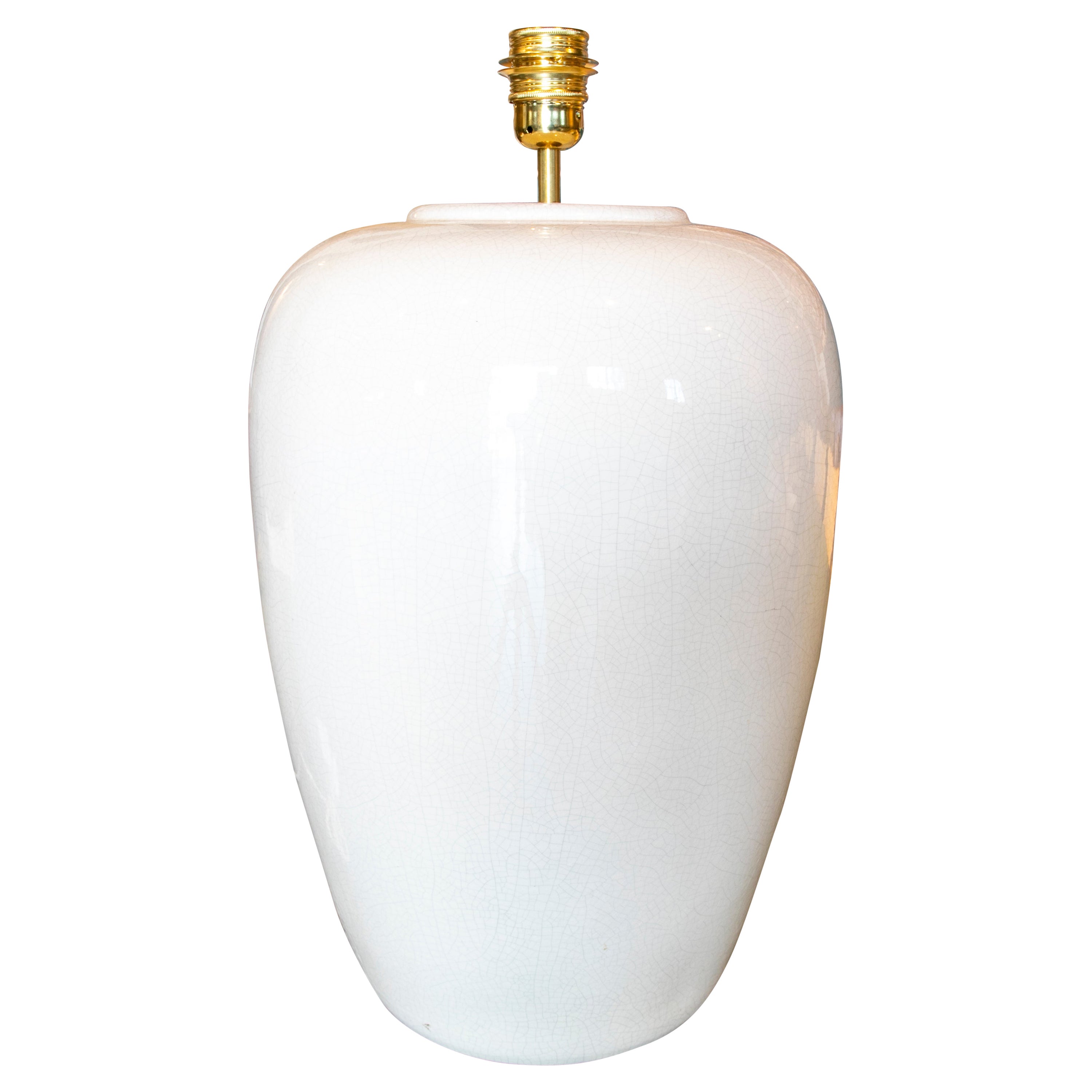 1990s White Ceramic Table Lamp