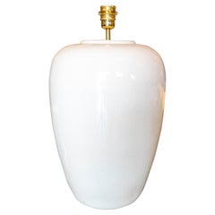 1990s White Ceramic Table Lamp