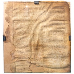 15th Century Handwritten Papal Bull Parchment 