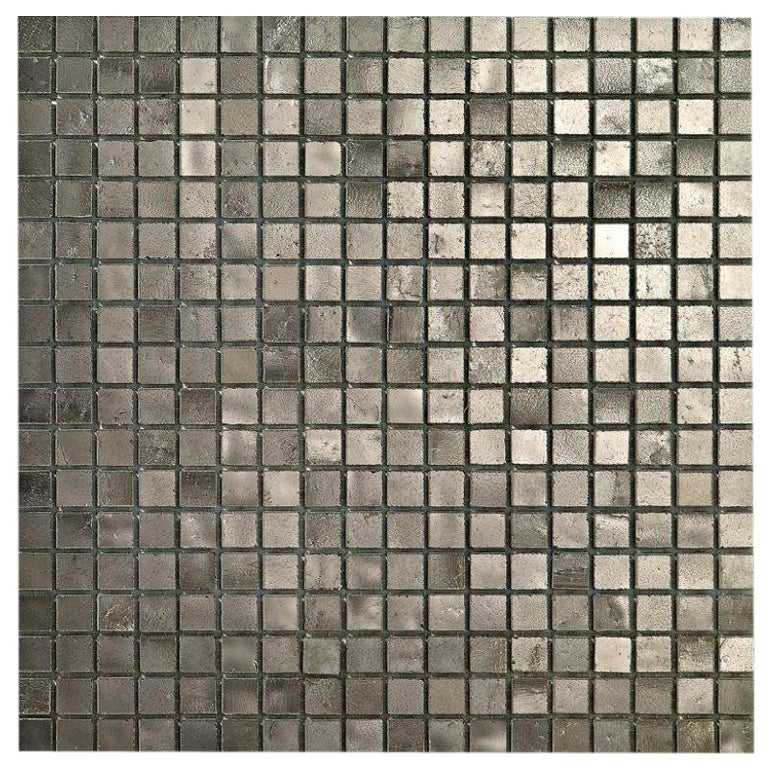 Flooring Glass Mosaic Tile with Platinum Leaf Customizable Indoor and Outdoor For Sale