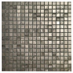 Flooring Glass Mosaic Tile with Platinum Leaf Customizable Indoor and Outdoor