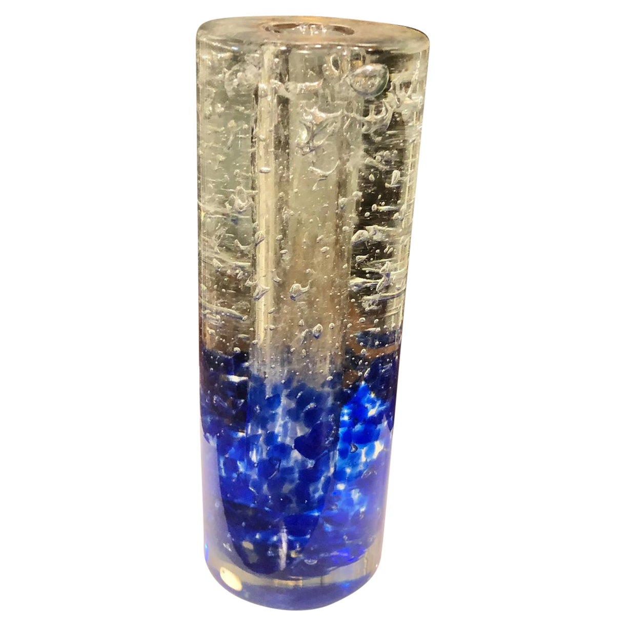 Mid-Century Modern, Murano 'Sommerso' Blue Art Glass Vase, Italy, 1960 For Sale