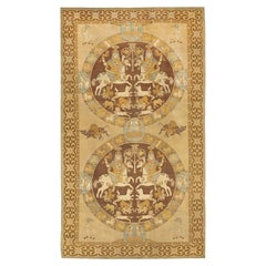 Nazmiyal Collection Antique Safavid Pictorial Turkish Tuduc Rug 6'4" x 11'
