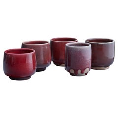 Rolf Palm Set of Five Ceramic Vases, Sweden, 1990s