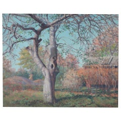 Vintage Arthur Meltzer "The Old Apple Tree" Oil Painting on Canvas