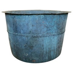 19th Century Verdigris Riveted Copper Planter