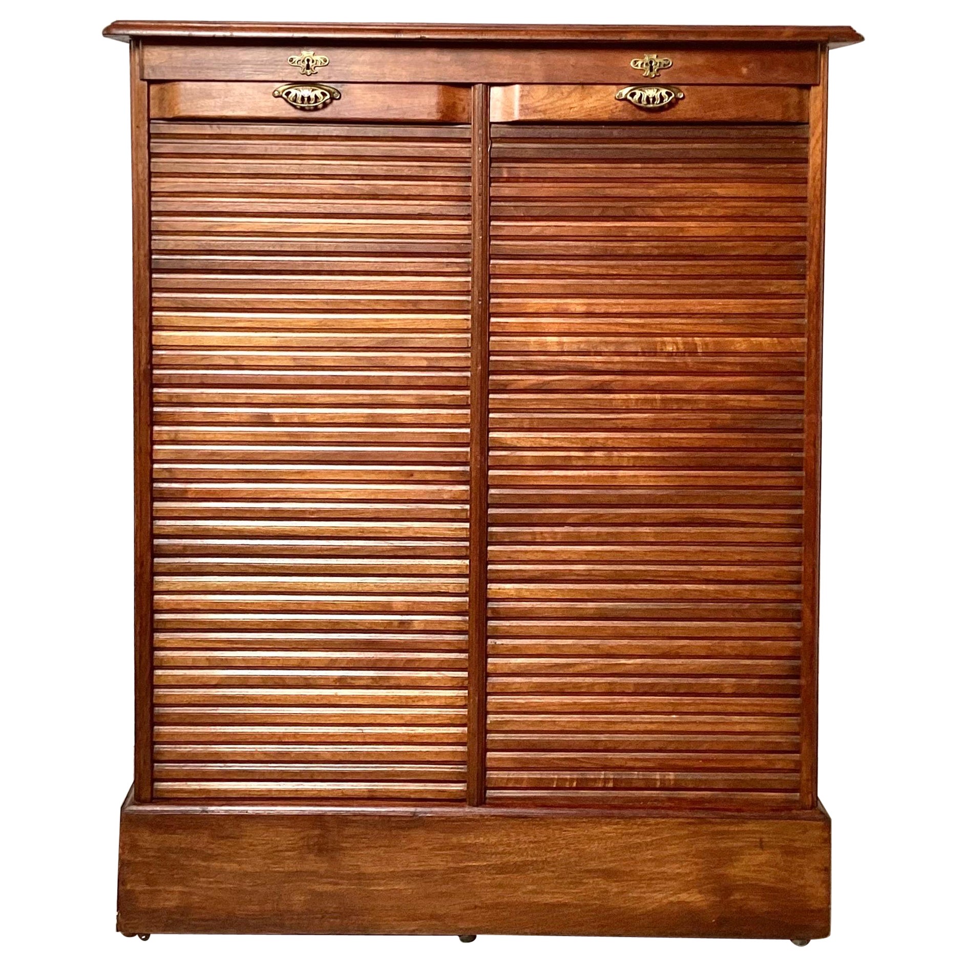 Wooden Map with Glass Doors For Sale at 1stDibs