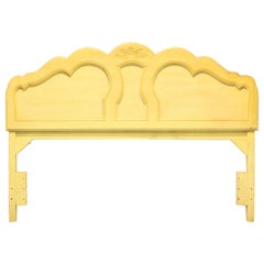 Mid 20th Century Yellow French Country Full Size Headboard