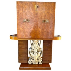Excepcional mueble bar italiano Art Déco de Pierluigi Colli