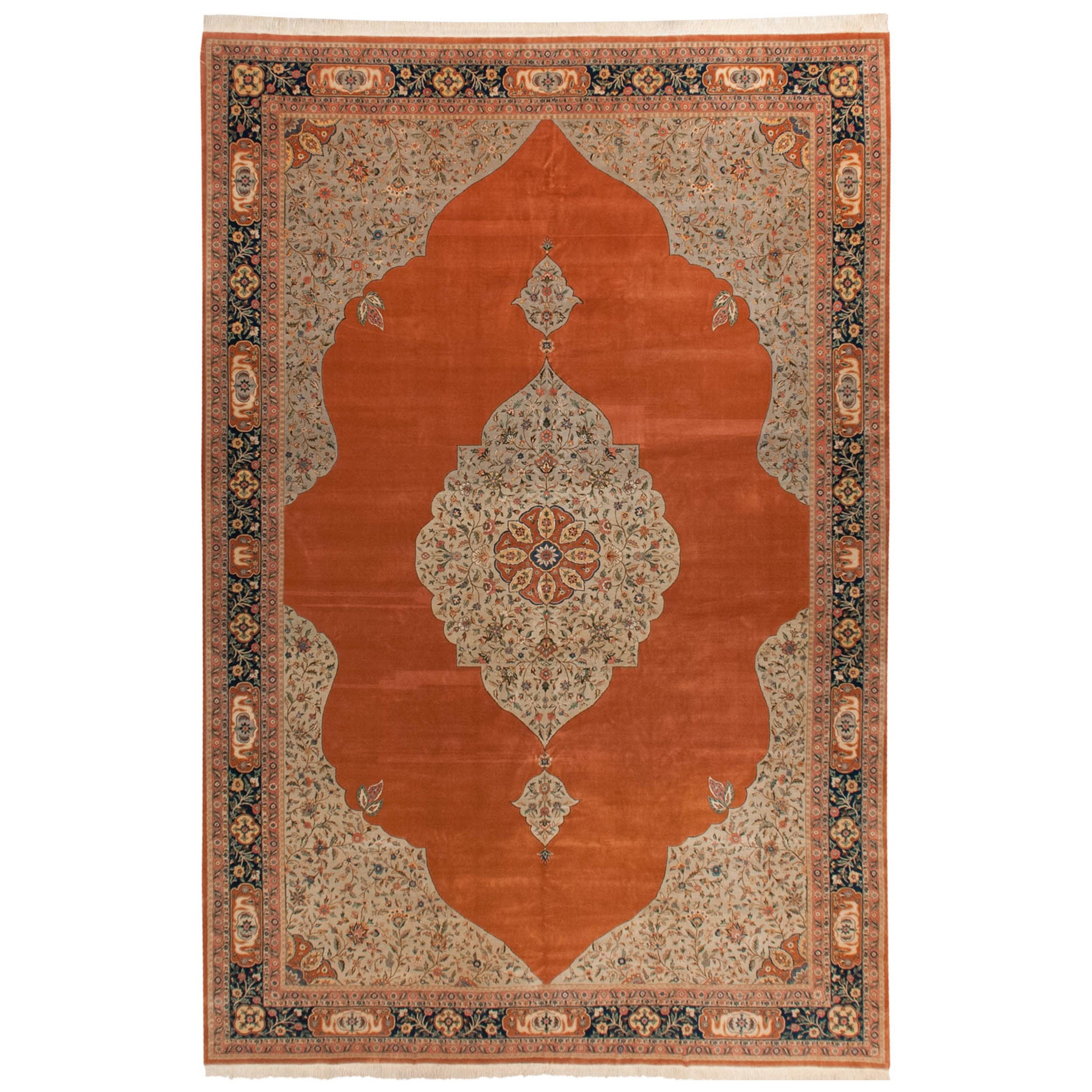 Vintage Bulgarian Tabriz Design Carpet For Sale