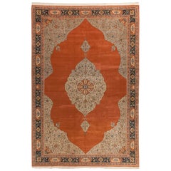 Retro Bulgarian Tabriz Design Carpet