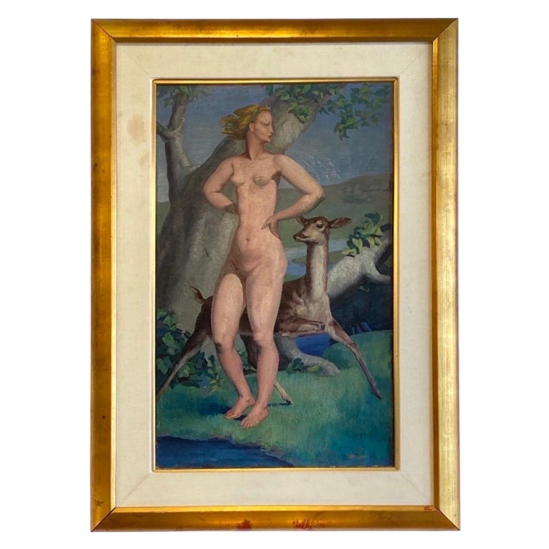 Art Deco Diana Tableau im Angebot