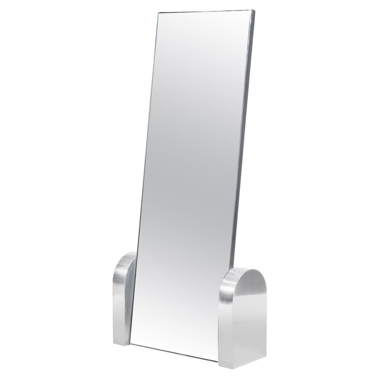 Stainless Steel Slab Floor Mirror by Home Studios for Sight Unseen x Bestcase For Sale