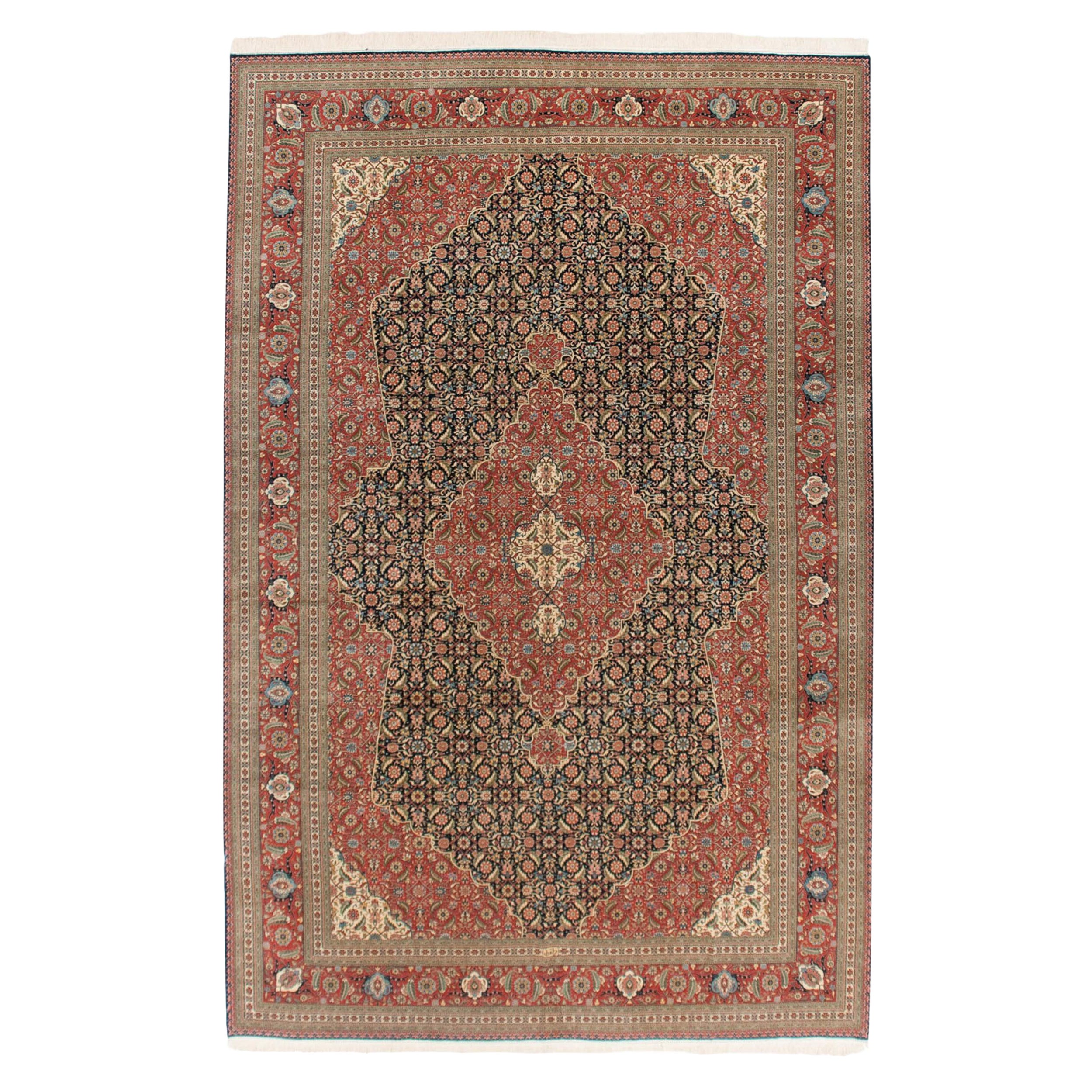 Vintage Bulgarian Tabriz Design Carpet For Sale