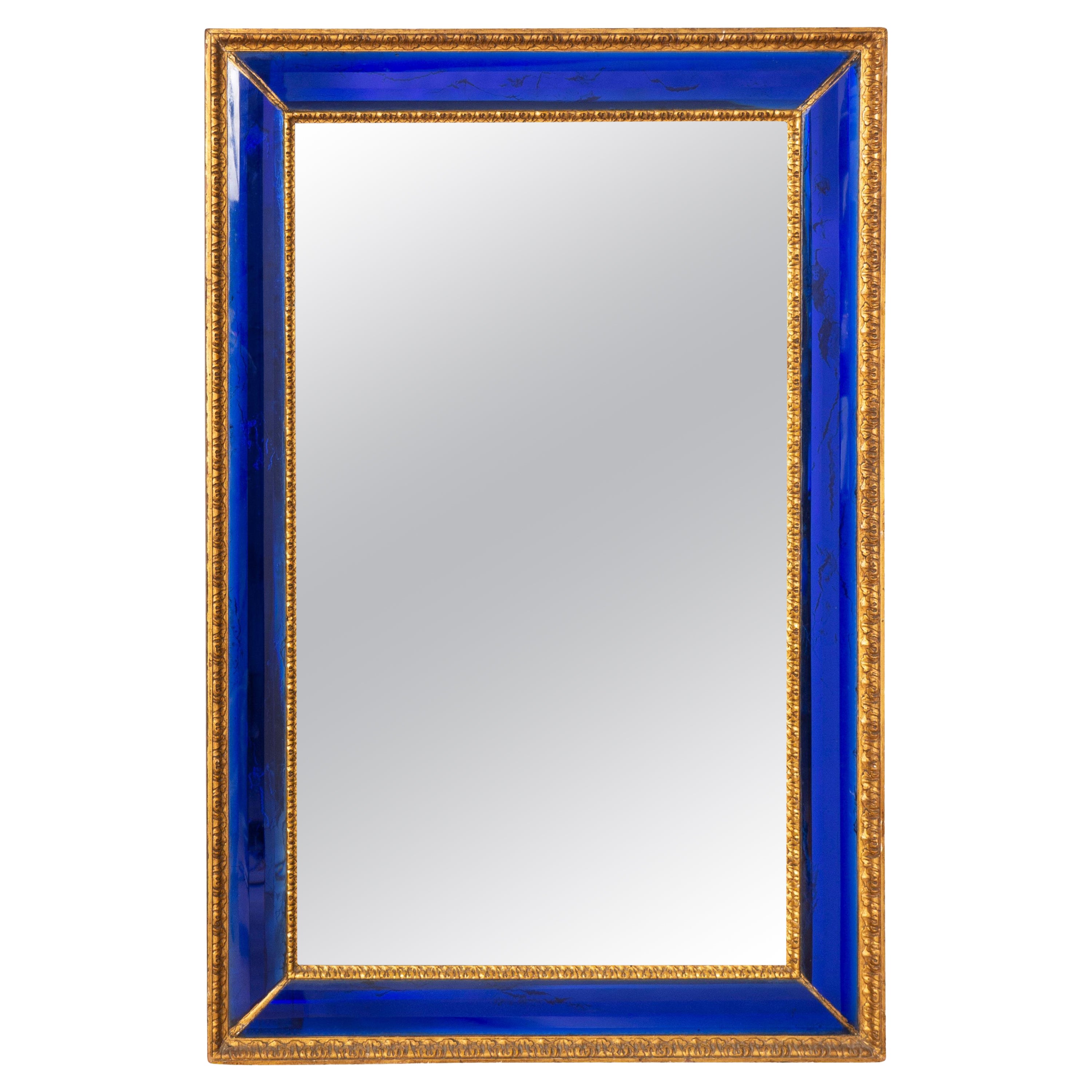 Giltwood and Colored Glass Mirror at 1stDibs