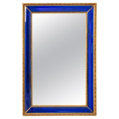 Regency Giltwood and Blue Glass Mirror