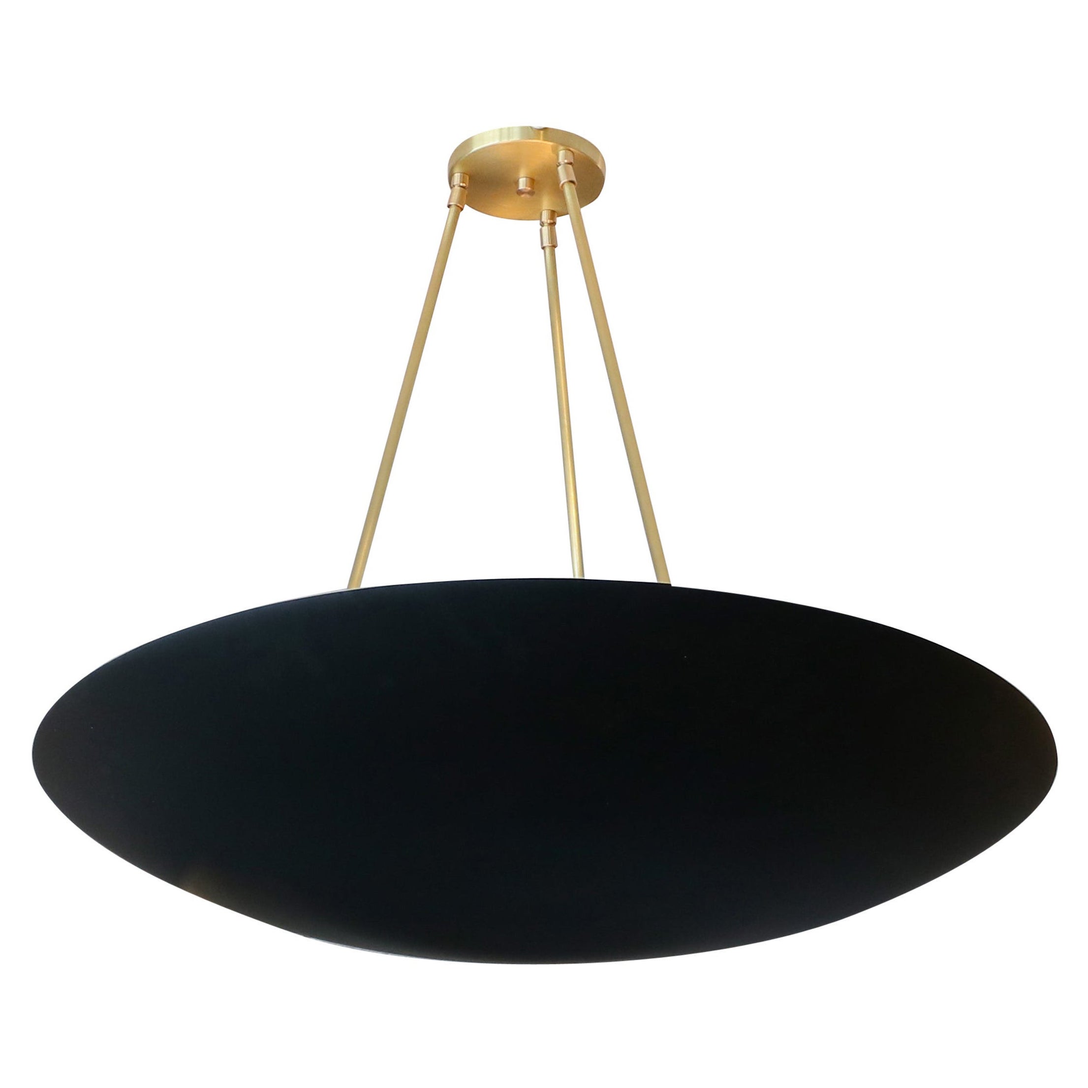 Lampadario a sospensione conico/convesso personalizzato in metallo e ottone nero