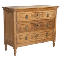 Early 19th Century Bleached Oak Chest of 3 Drawers from France