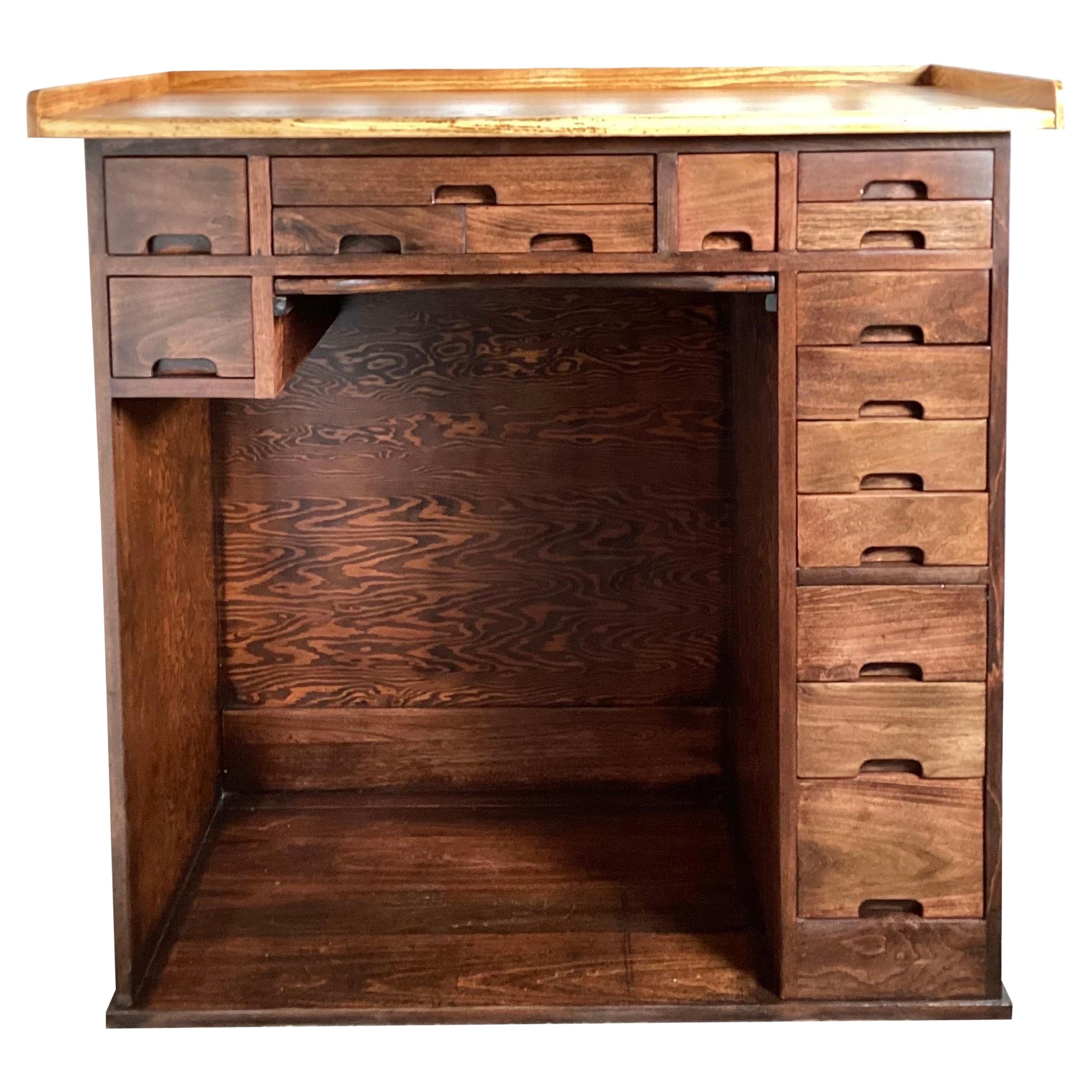 Mid 20th Century Watchmaker Jewelers Cabinet
