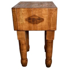 Early 20th Century Adirondack Butcher Block Table