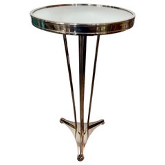 Chrome & Mirrored Top Deco Style Martini Table