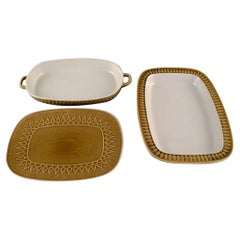Jens H. Quistgaard for Bing & Grøndahl, Three Relief Serving Dishes