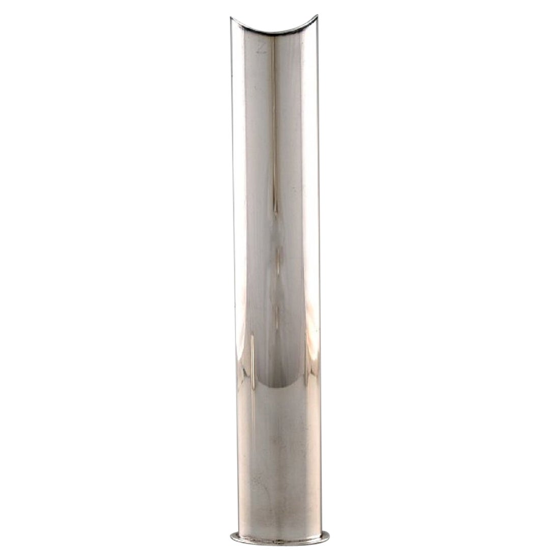 Vase moderniste en métal plaqué argent de Lino Sabattini, Italie, années 1960