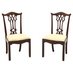 Vintage MAITLAND SMITH Connecticut Regency Mahogany Dining Side Chairs - Pair A