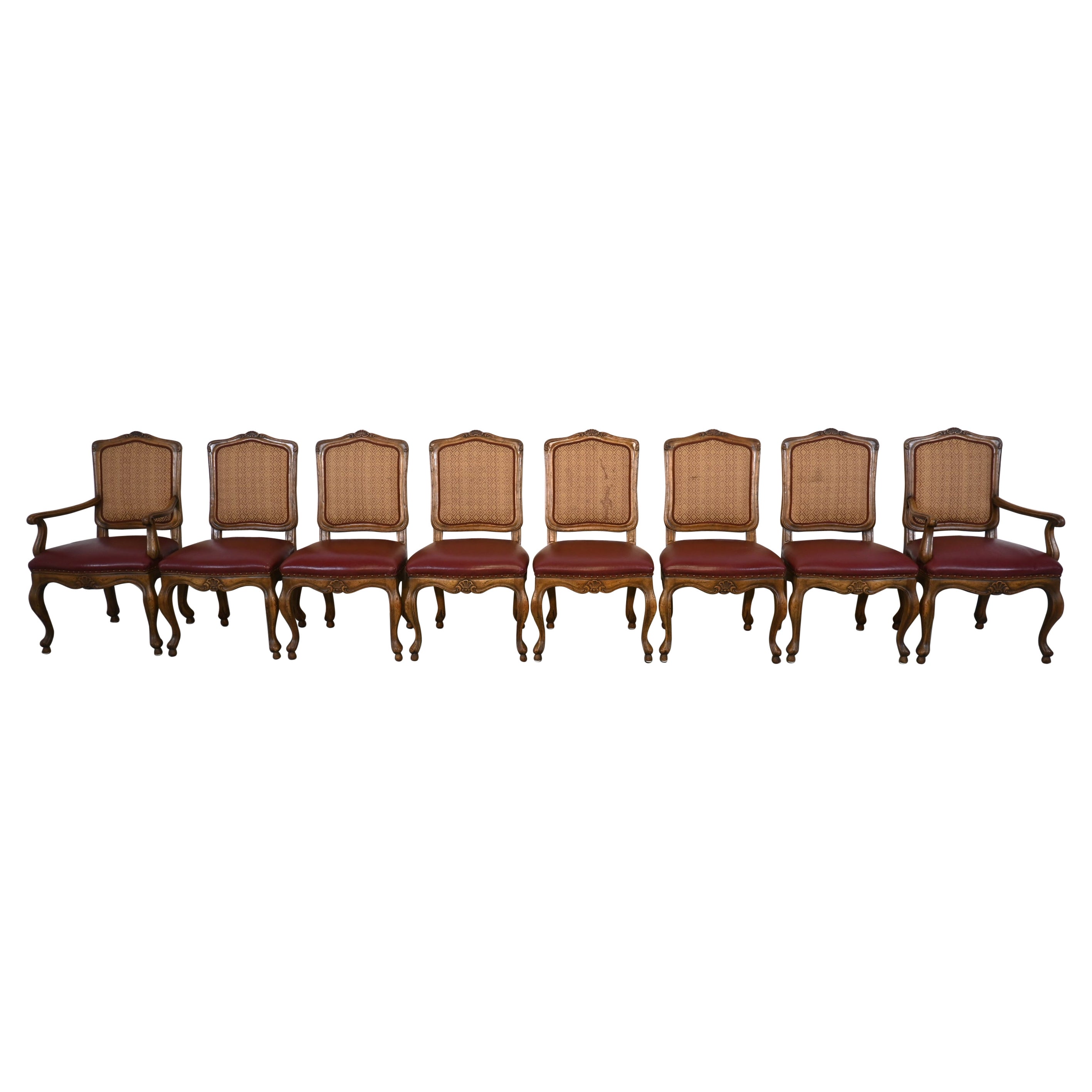 Baker Furniture French Provincial Dining Chairs, Set of 8