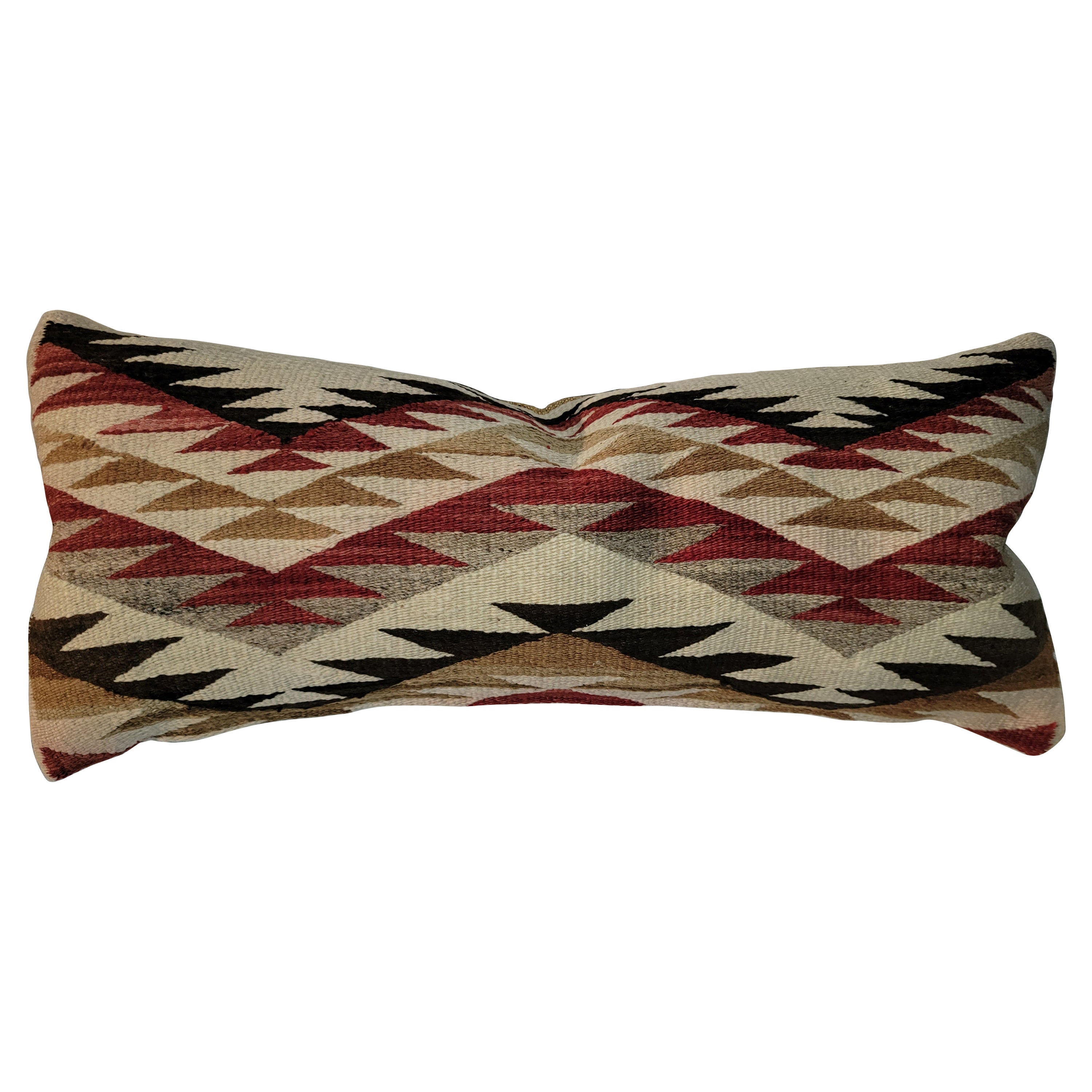 Early 20thc Navajo Indian Weaving -Eye Dazzler Pillow For Sale