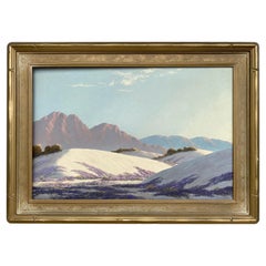 Framed  Desert Landscape Painting by American Artist, John W. Hilton