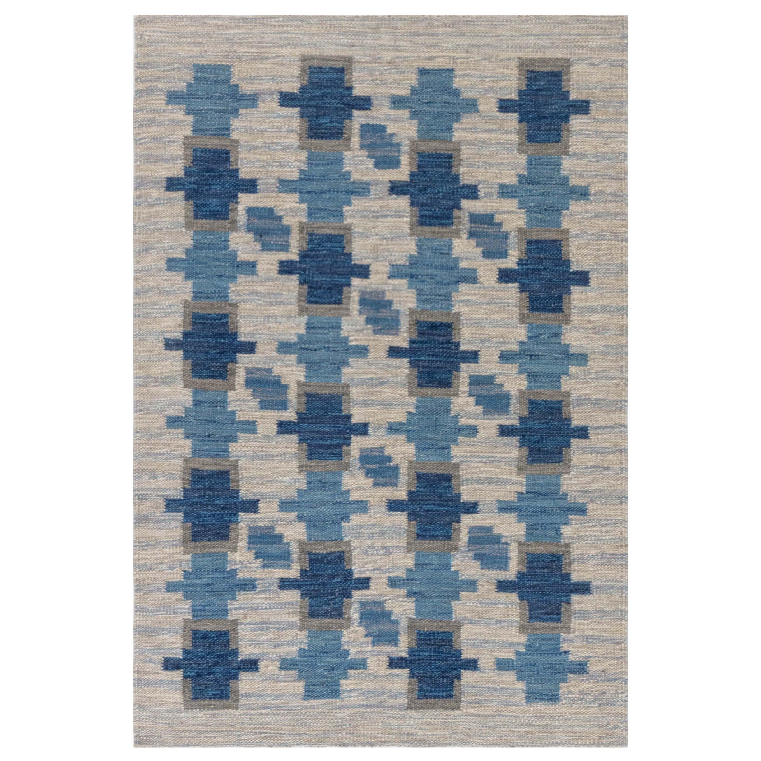 Modern Swedish Flat Weave Rug by Doris Leslie Blau