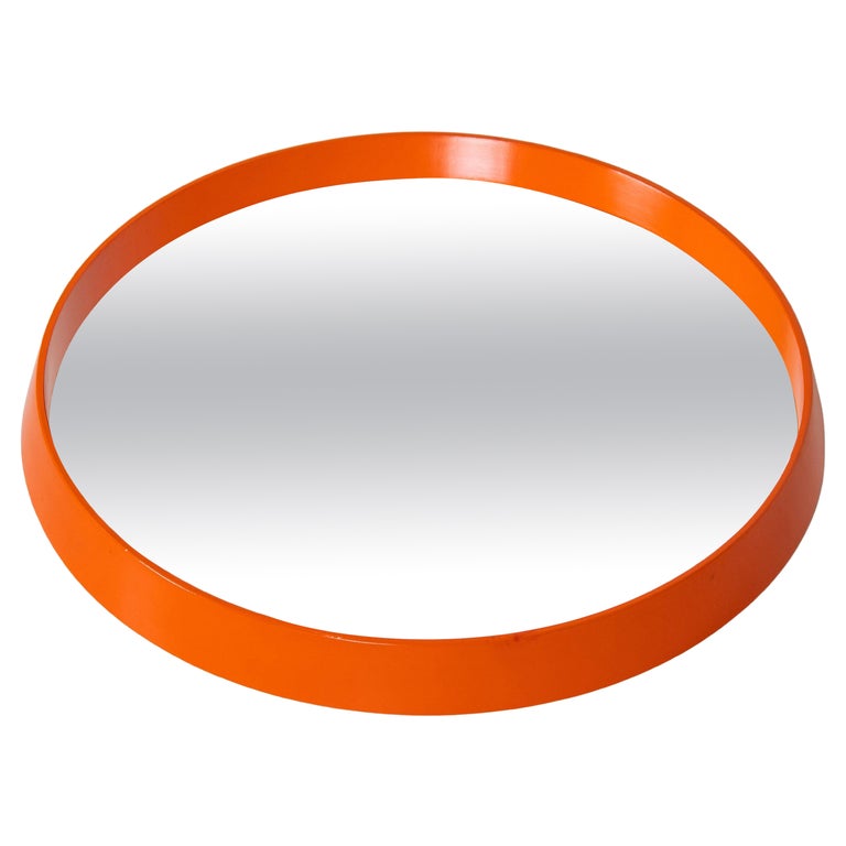 1960s Vintage Orange Wall Mirror at 1stDibs