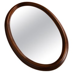 1950 Vintage Oval wood Mirror
