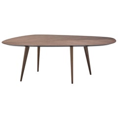 Zanotta-Tisch aus mittelgroßem Tweed mit Nussbaumholzplatte und Rahmen von Garcia Cumini