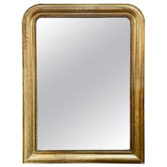 19th Century French Gold Leaf Louis Philppe Mirror with X Pattern