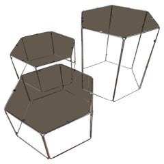 Max Sauze, Set of 3 Coffee Tables / End Tables, 1977