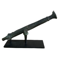 Indonesian Colonial Cannon "Lantaka" Crafted from Bronze, with Engravings 